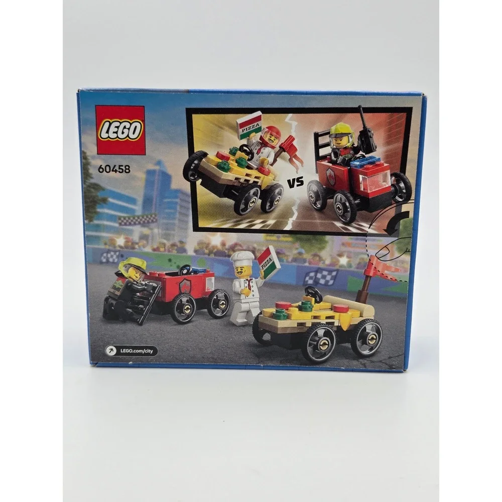 LEGO City Pizza vs. Fire Truck 60458 Building Toy Set 70 Pieces New Sealed